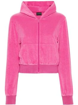 Balenciaga | Women's Rhinestone-Logo Zipped Hoodie