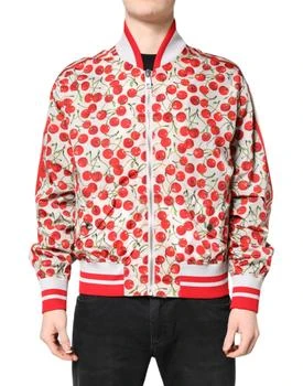Dolce & Gabbana | Cherry Print Full Zip Bomber Men's Jacket