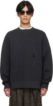 Sacai | Gray Sponge Sweat Sweatshirt