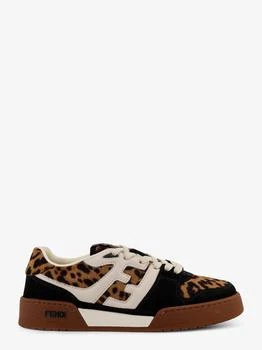 Fendi | Fendi Match suede and pony skin low-top sneakers