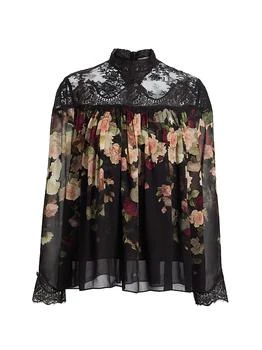 Zimmermann | Hypnotic Floral & Lace Blouse
