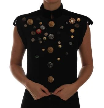 Dolce & Gabbana | Embellished Floral Military Jacket Women's Vest