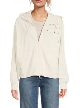 Brunello Cucinelli | Sequined Stretch-Cotton Zip-Up Hoodie