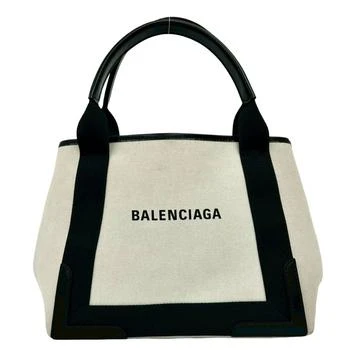 Balenciaga | ivory Canvas Leather Handbag Pouch Tote Bag (Pre-Owned)