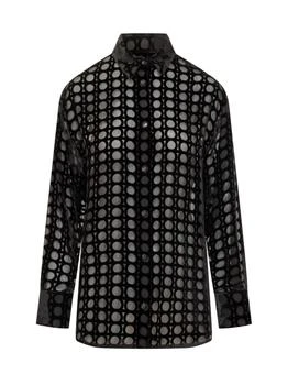 Salvatore Ferragamo | Ferragamo Devoré-Effect Long-Sleeved Shirt