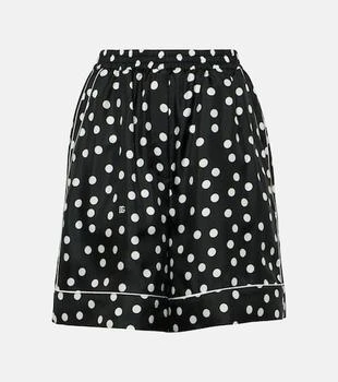 Dolce 
Gabbana | Capri polka-dot silk satin shorts