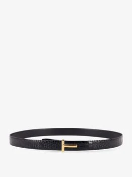 Tom Ford | Reversible leather belt with crocodile-print