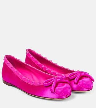 Valentino | Rockstud satin ballet flats