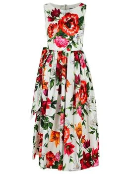 Dolce
Gabbana | Dolce
Gabbana Flower Printed Sleeveless Poplin Dress