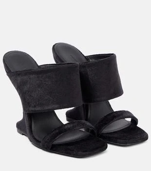 Rick Owens | Cantilever suede mules