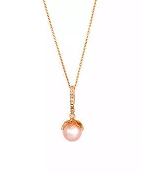 Le Vian | Freshwater Pearl (8-9mm) & Nude Diamond (0.11 ct. t.w.) Pendant Necklace in 14k Strawberry Gold