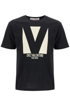 Valentino | Valentino Chez Valentino-Printed Crewneck T-Shirt