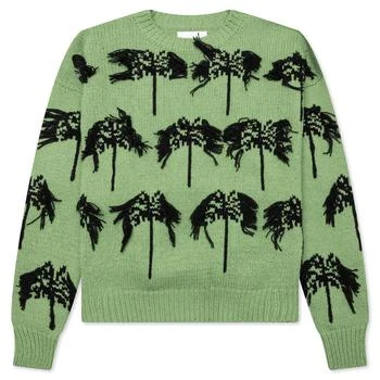 Jil Sander | Jil Sander Palm Tree Intarsia-Knit Fringed Jumper