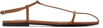 Jil Sander | Brown Cage Flat Sandals