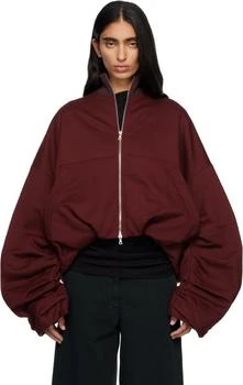 Dries Van Noten | Red Draped Jersey Track Jacket