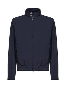 Brunello Cucinelli | BRUNELLO CUCINELLI | Blue bonded nylon hooded jacket | Man | 48