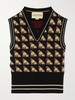 Valentino | Striped Wool-jacquard Vest