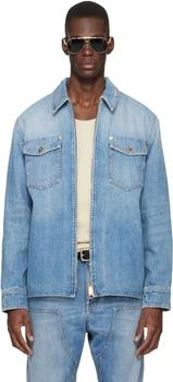 Versace | Blue Denim Zip Overshirt