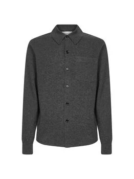 DRIES VAN NOTEN | Grey cashmere knit shirt | Man | XL