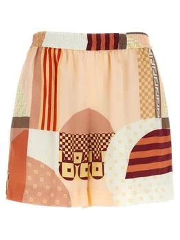 Fendi | Fendi Patchwork Printed Elasticated Waistband Shorts