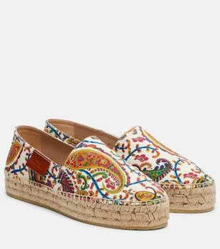 ETRO Paisley canvas espadrilles