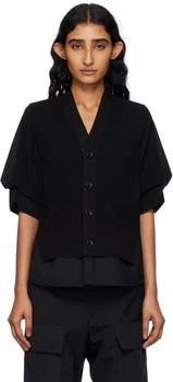 Sacai | Black Suiting Mix Knit Cardigan