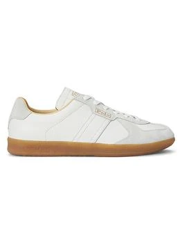 Field Court 100 Leather-Suede Low-Top Sneakers