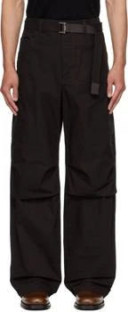 Sacai | Brown Rip Stop Cargo Pants