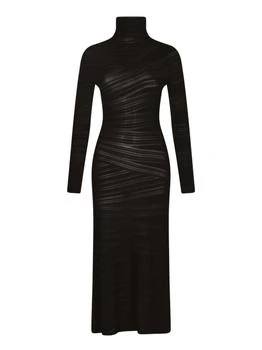 Giorgio Armani Asymmetric Long-Sleeved Dress