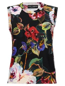 Dolce & Gabbana | Dolce & Gabbana Rose Garden Printed Knitted Tank Top