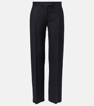 Khaite | Lenn pinstripe wool-blend straight pants