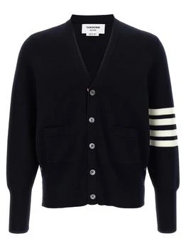 Thom Browne | Thom Browne 4-Bar Striped Straight Hem Cardigan