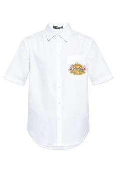 Versace | Versace Logo-Embroidered Short-Sleeved Shirt