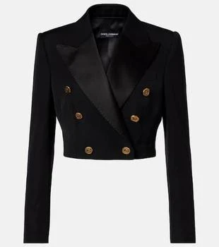 Dolce & Gabbana | Cropped wool and silk-blend jacket