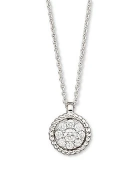 Bloomingdale's | Diamond Cluster Pendant Set In 14K White Gold, 0.20 tcw