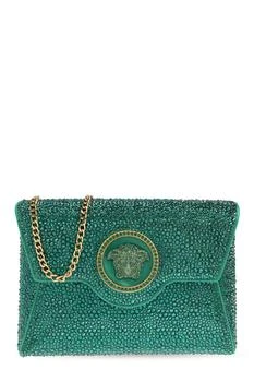 Versace | Versace Medusa Plaque Embellished Clutch Bag