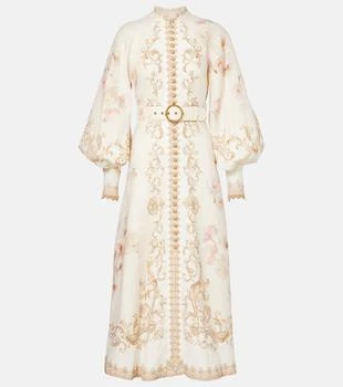 Zimmermann | Hypnotic printed linen shirt dress