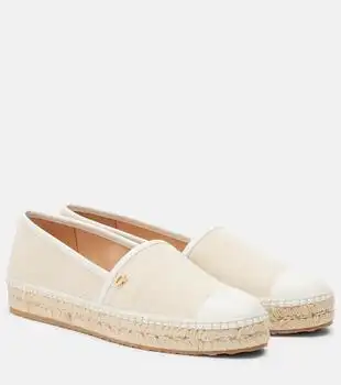 Gianvito Rossi | Leather-trimmed canvas espadrilles