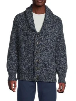 Brunello Cucinelli | Wool-Cashmere-Silk Shawl Collar Cardigan