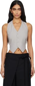 MM6 | Gray Light Wool Blend Vest