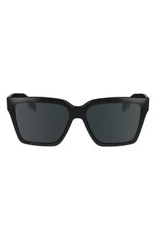 57mm Chain Rectangular Sunglasses