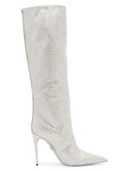 Dolce
Gabbana | 105MM Crystal Stiletto Knee High Boots