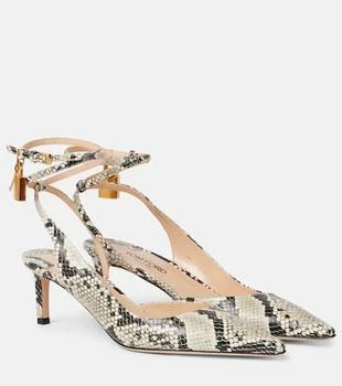 Tom Ford | Padlock 55 snake-effect slingback sandals