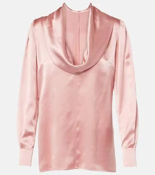 Dolce
Gabbana | Draped silk satin blouse