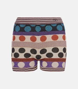 Valentino | Polka-dot jacquard lamé shorts