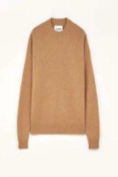 Jil Sander | Women's Crew Neck Long Sleeve Sweater In Gold Earth