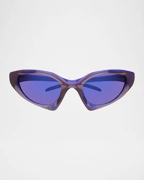 Balenciaga | Wrap Logo-Print Plastic Sunglasses