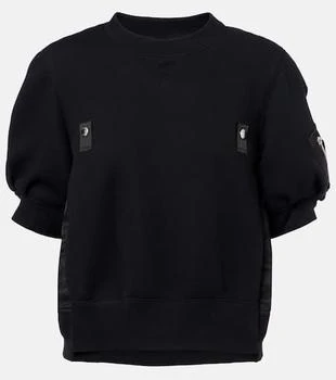 Sacai | Twill and jersey top