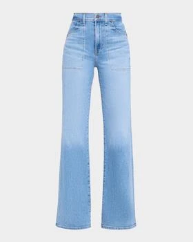 Crosbie Wide-Leg Jeans with Pocket Details