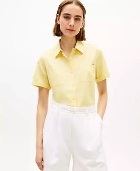 Tommy Hilfiger Women's Linen Short-Sleeve Shirt